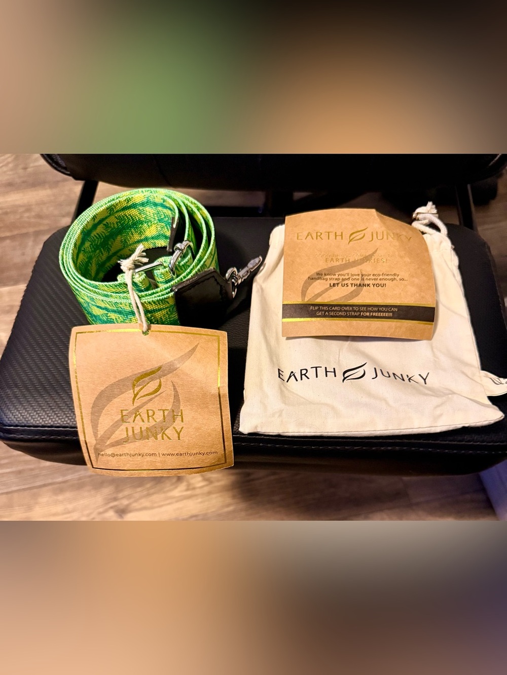 NWT Earth Junky Green and Yellow Crossbody Handbag Strap